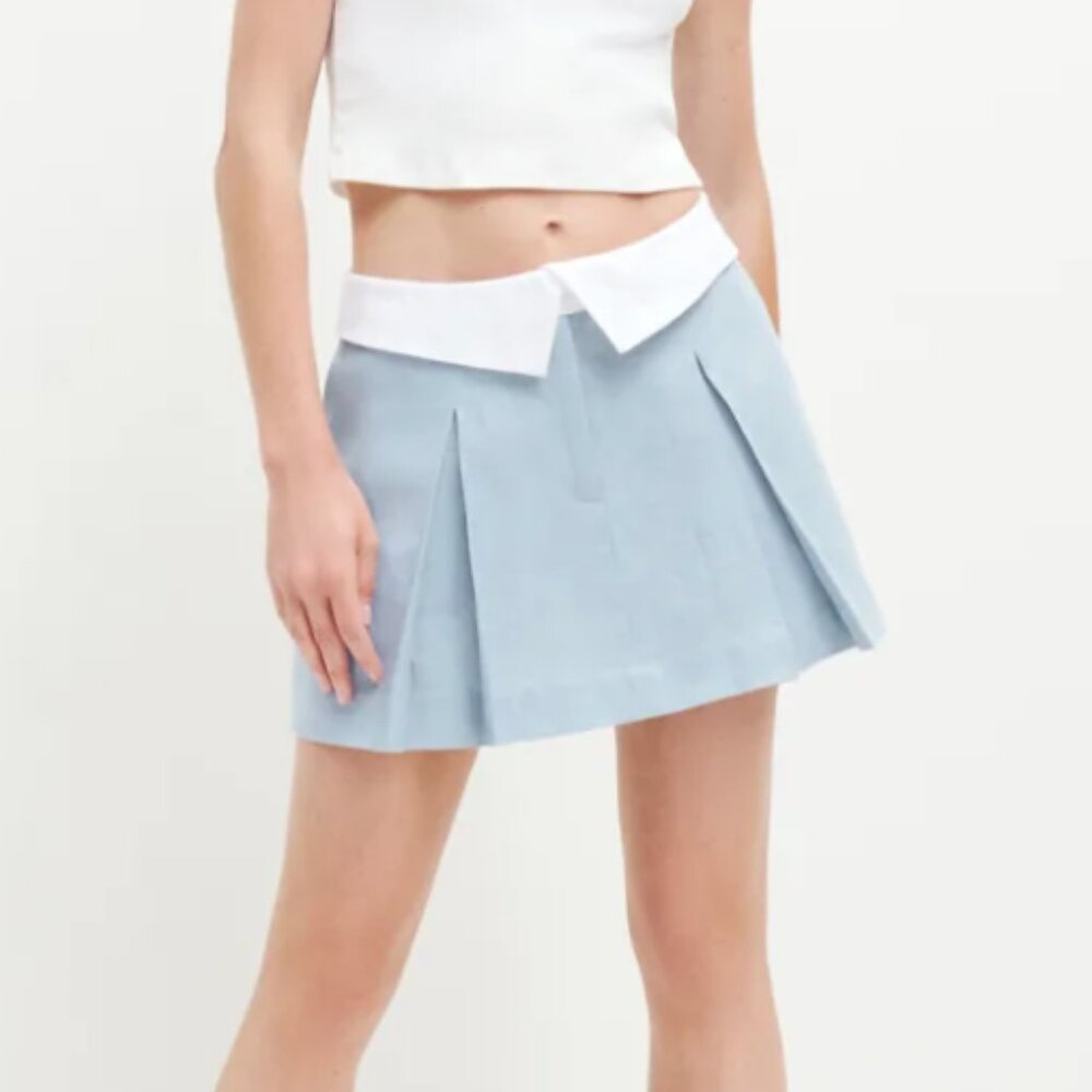 Reformation Hailey Linen Low Rise Skirt